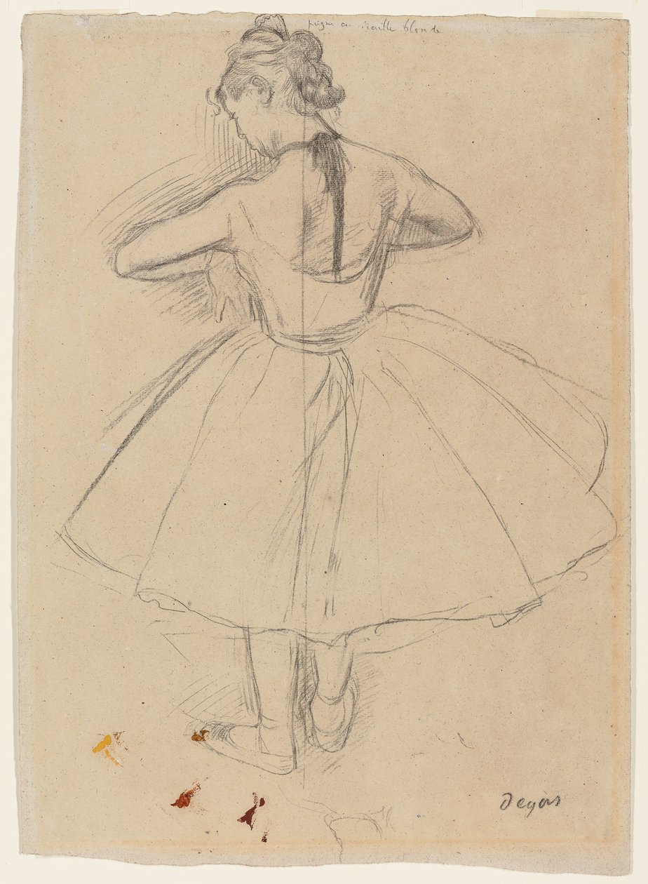 Dancer Standing, Back View, 1872-1873 by Edgar Degas