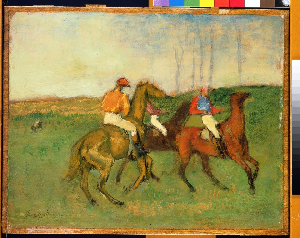 Jockeys and Race Horses by Edgar Degas