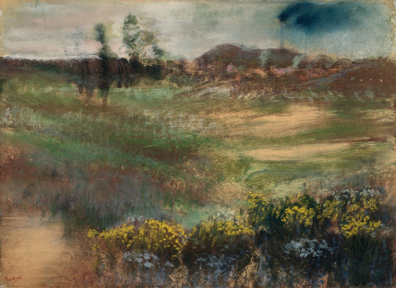 Landscape with Smokestacks by Edgar Degas