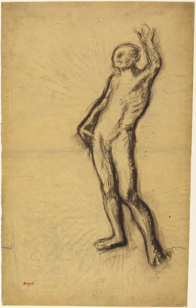 Male Nude by Edgar Degas
