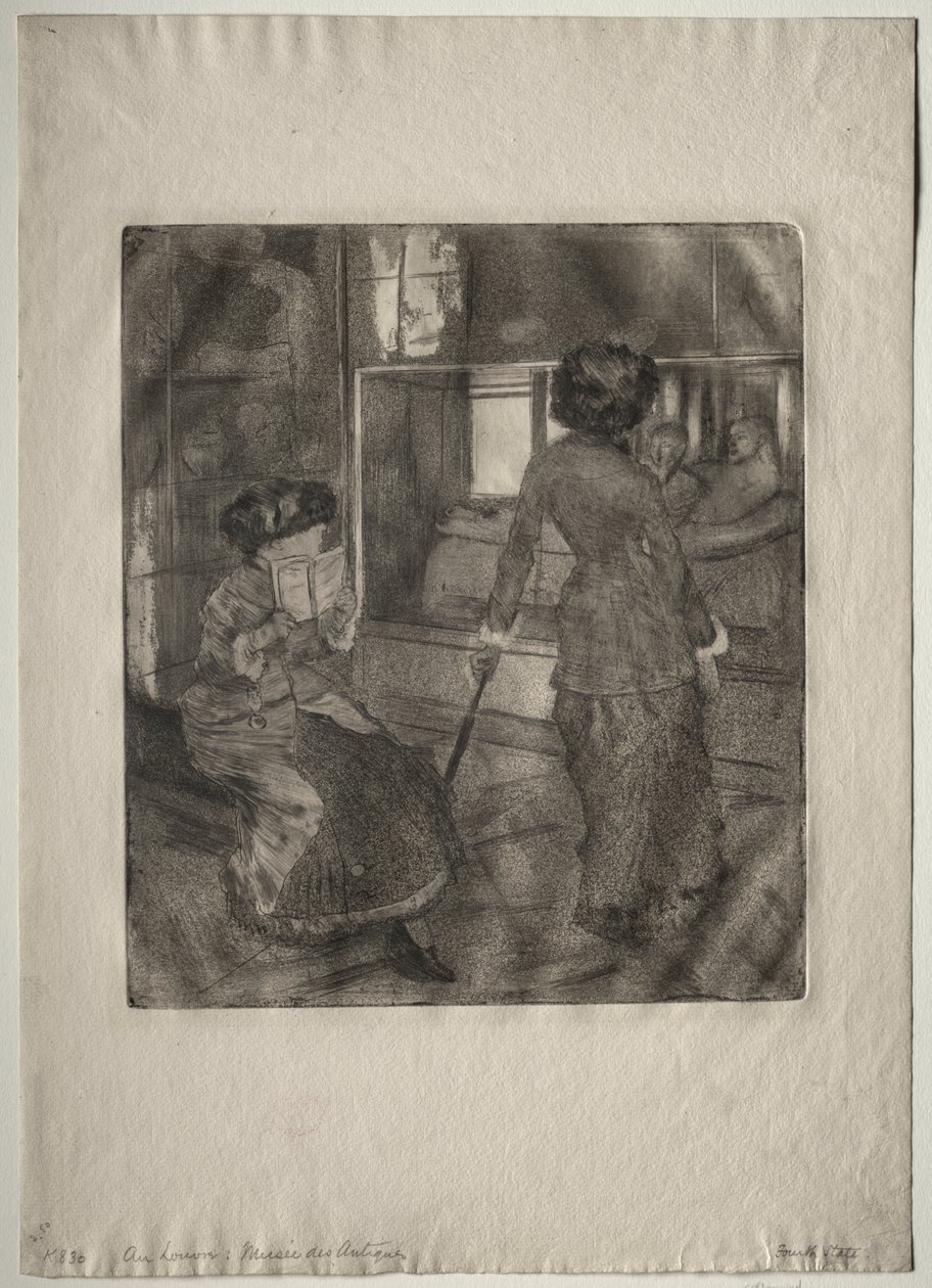 Mary Cassatt at the Louvre: The Etruscan Gallery by Edgar Degas