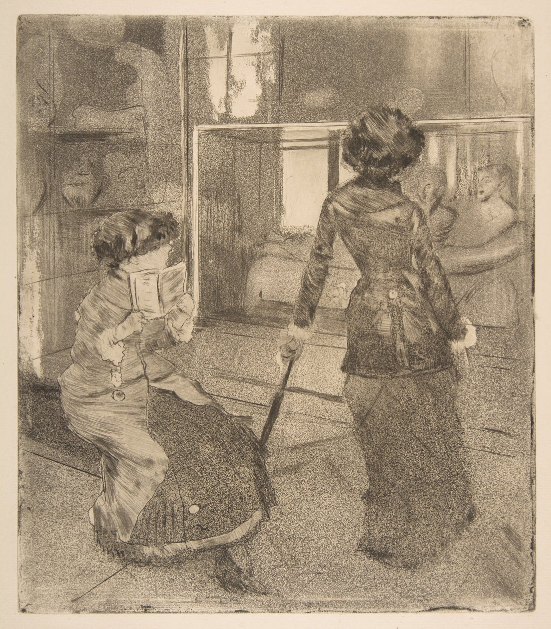 Mary Cassatt at the Louvre: The Etruscan Gallery by Edgar Degas