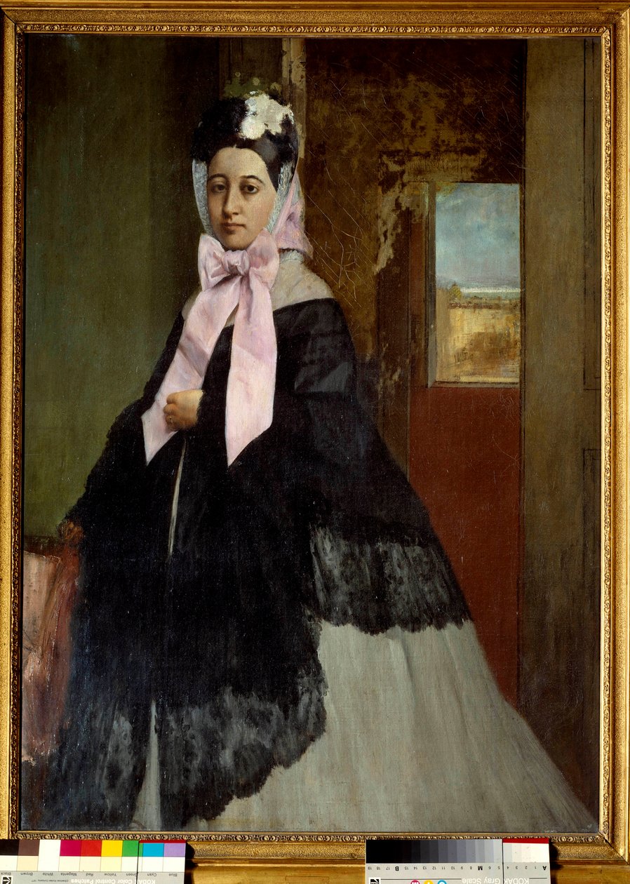 Portrait of Therese Degas, sister of the artist by Edgar Degas