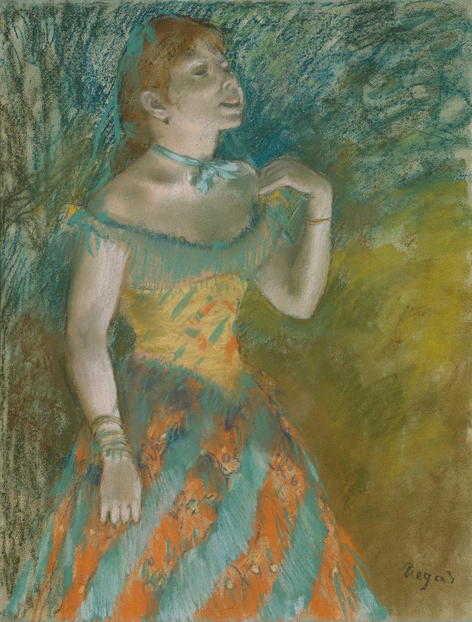 The Singer in Green, c.1884 by Edgar Degas