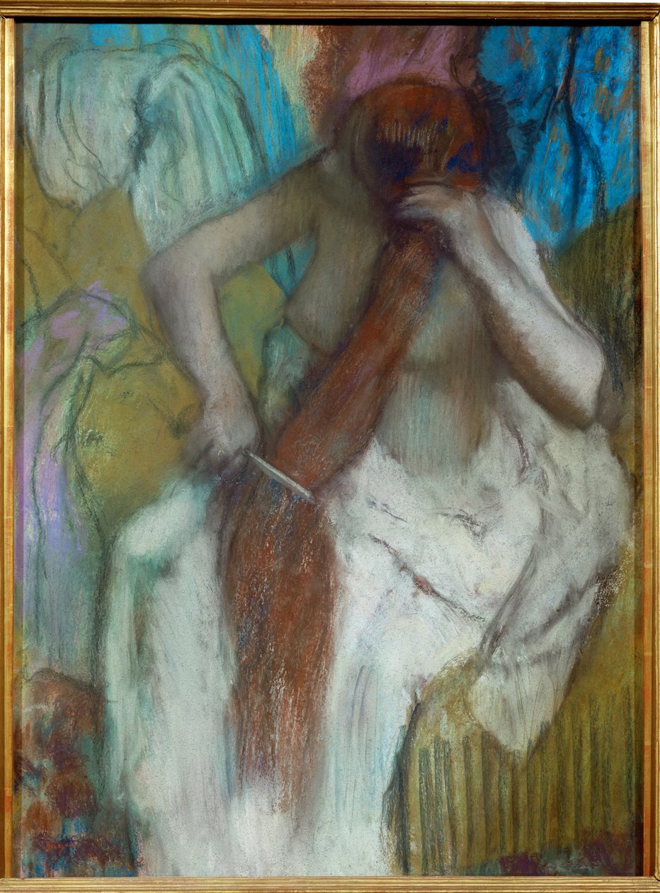 Woman Combing Her Hair by Edgar Degas