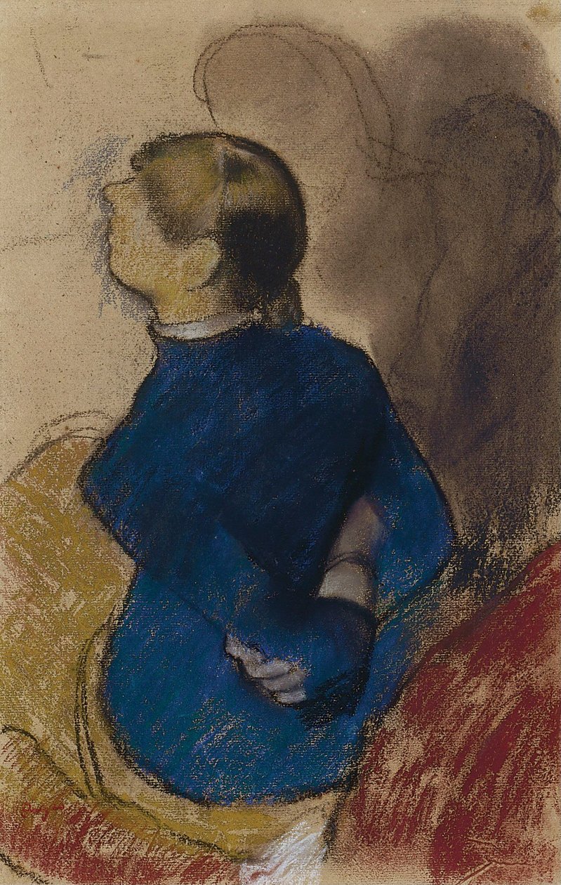 Young Woman in Blue by Edgar Degas