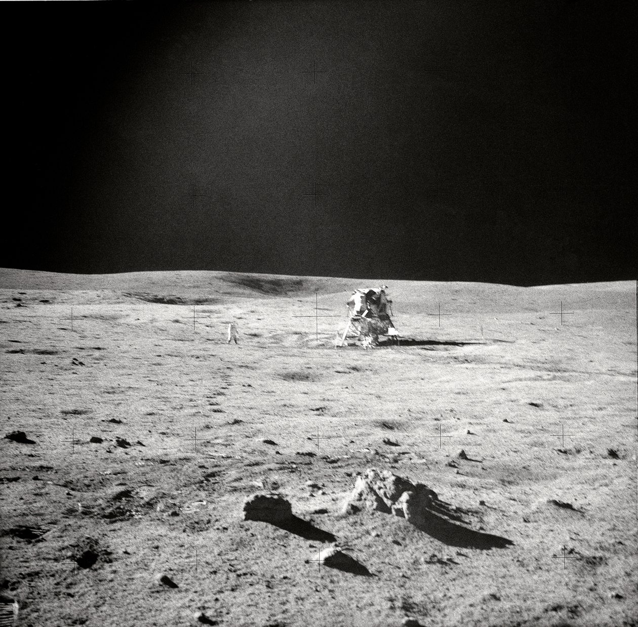 Apollo 14 EVA View, lunar surface by Edgar Mitchell