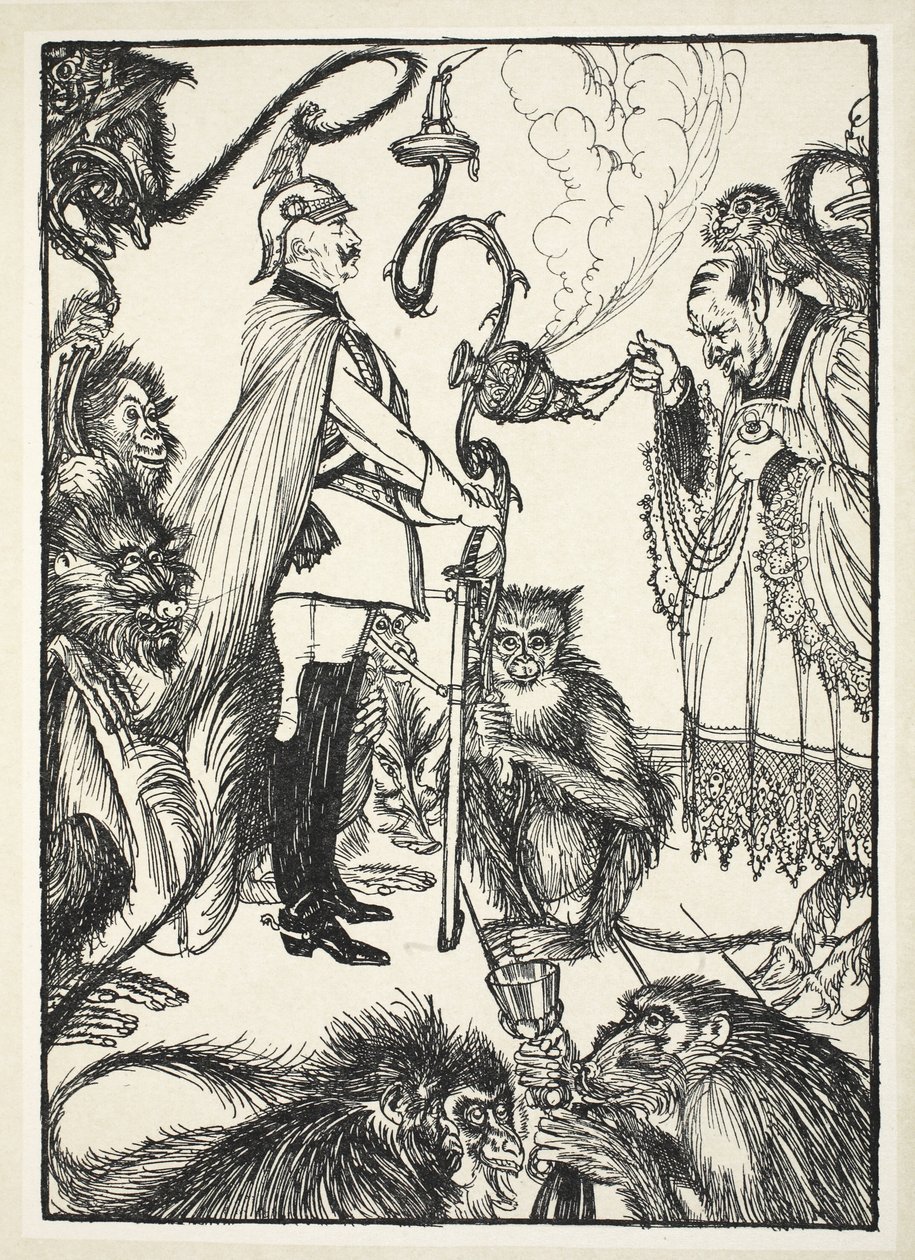 The Black Mass No. 1 (The Celebrant and the Master of Ceremonies) by Edmund Joseph Sullivan