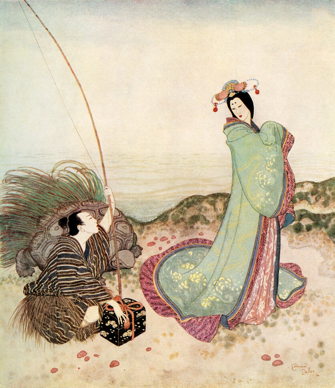 Urashima Was So Enchanted That He Could Not Speak a Word, Illustration ...