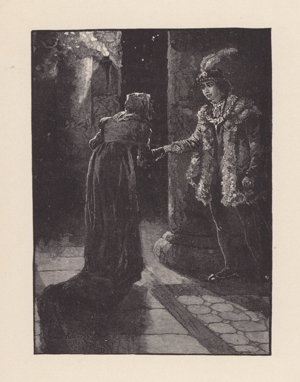 Illustration for The Eve of St Agnes by John Keats by Edmund Henry Garrett