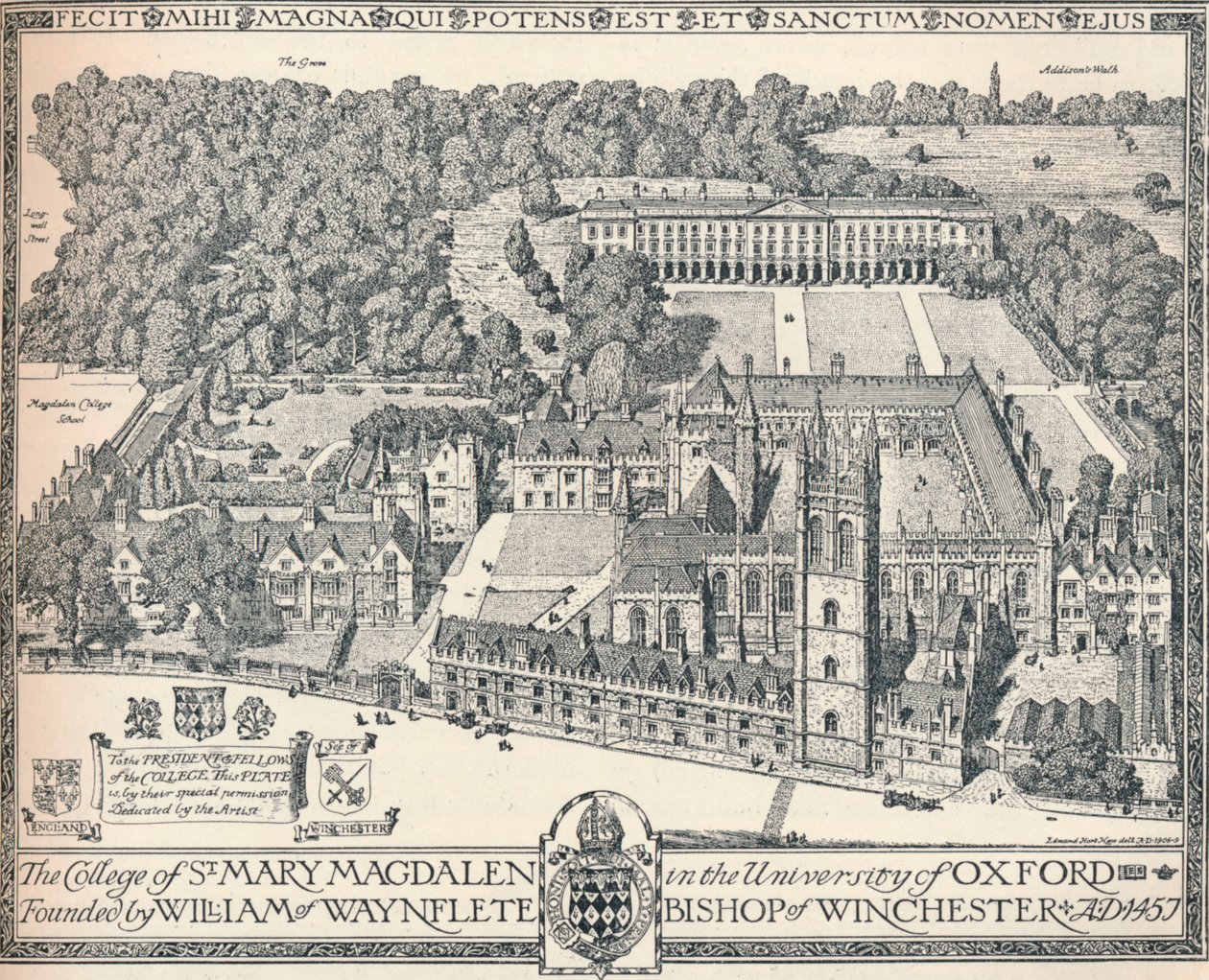 Magdalen College, Oxford by Edmund Hort New