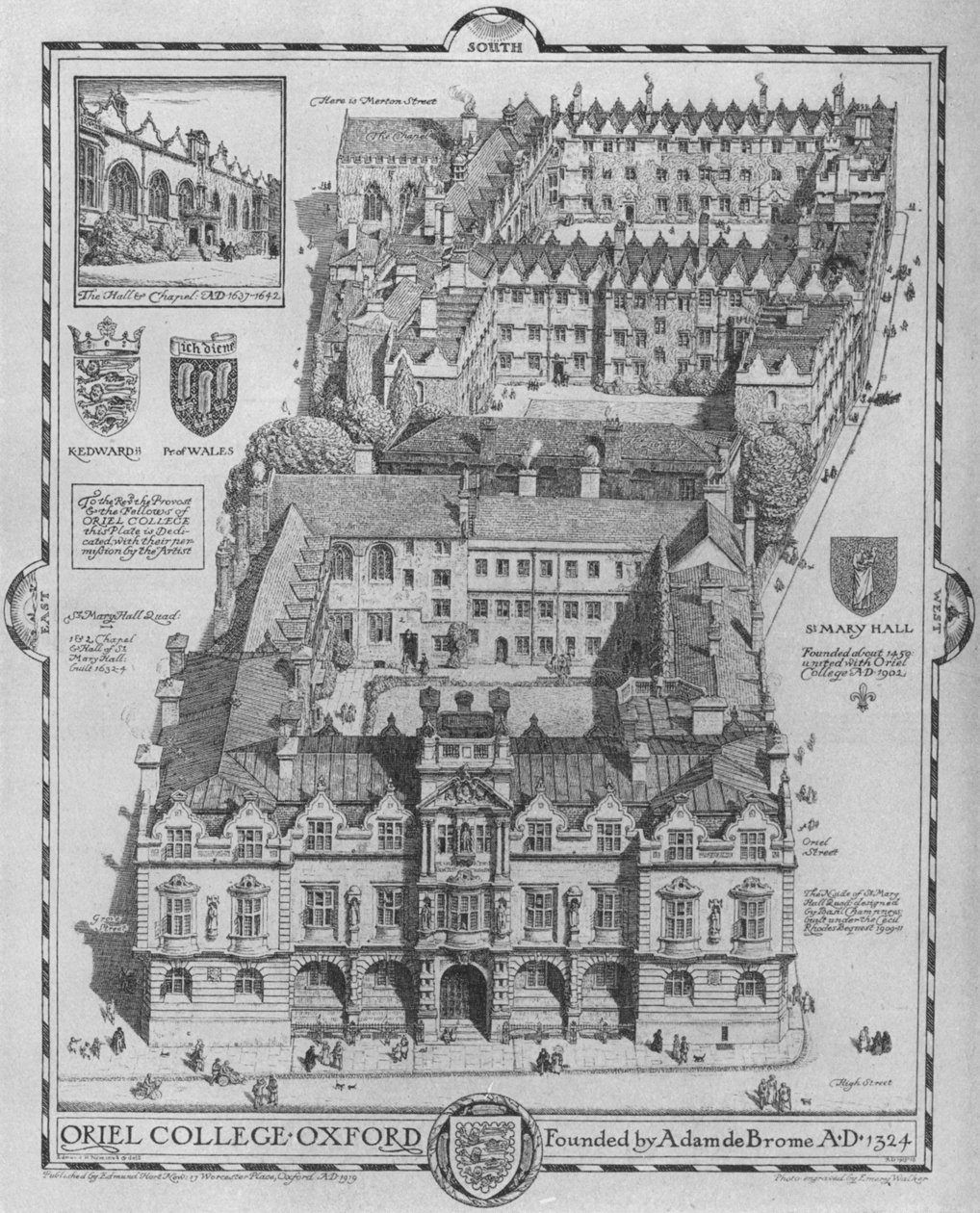 Oriel College, Oxford by Edmund Hort New