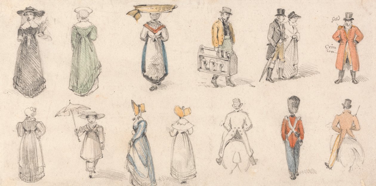 Studies of Figures: Women, Tradespeople, etc. by Edmund Thomas Parris