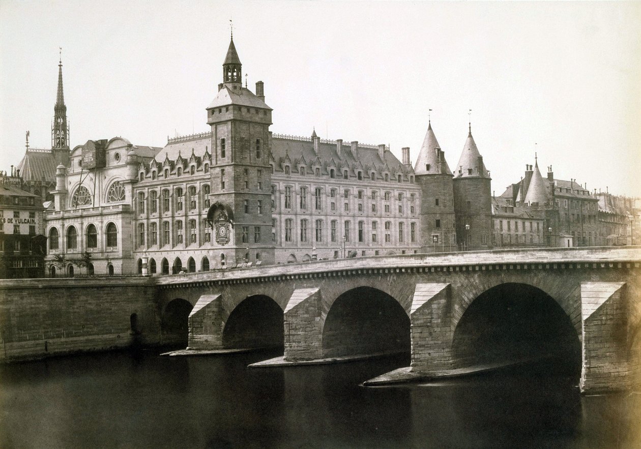 The Conciergerie and the Pont au Change by Edouard-Denis Baldus