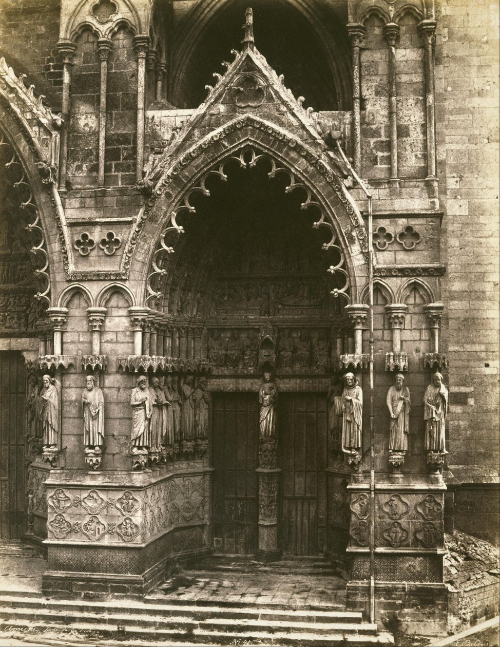Amiens Cathedral (Portal of the Virgin) by Édouard Baldus