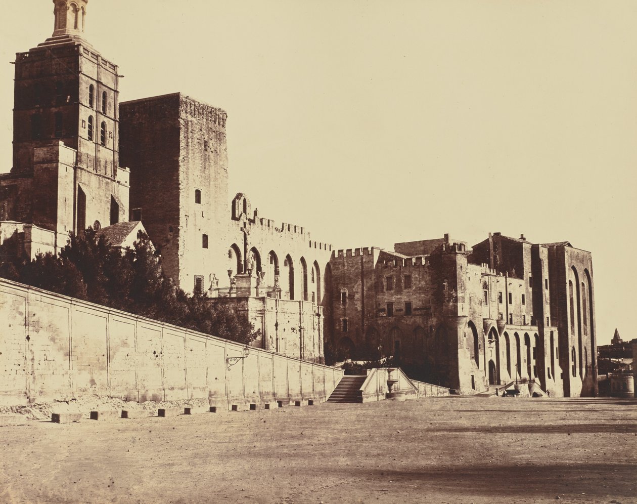 Avignon. Palace of the Popes by Édouard Baldus