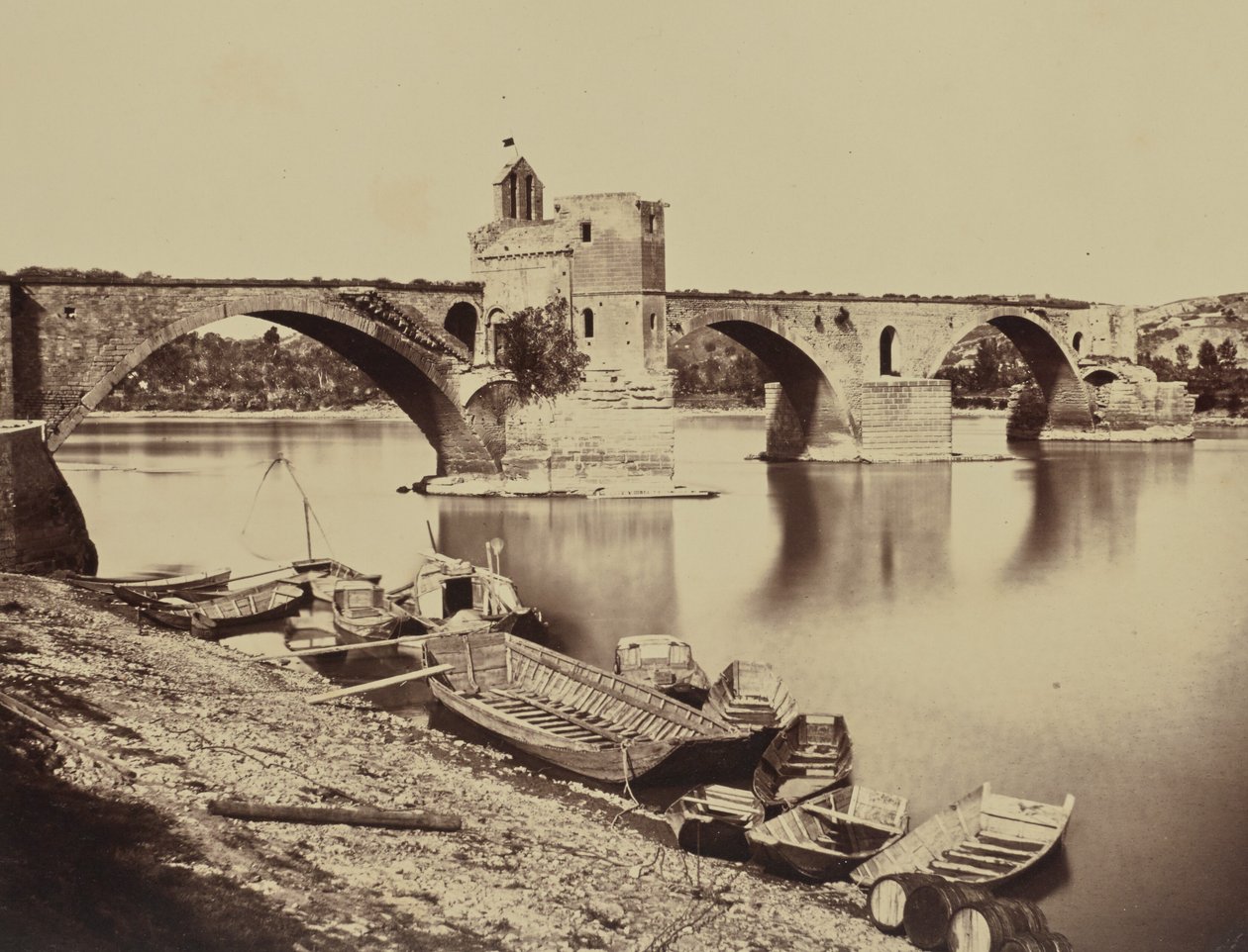 Avignon. Pont Saint-Bénézet by Édouard Baldus