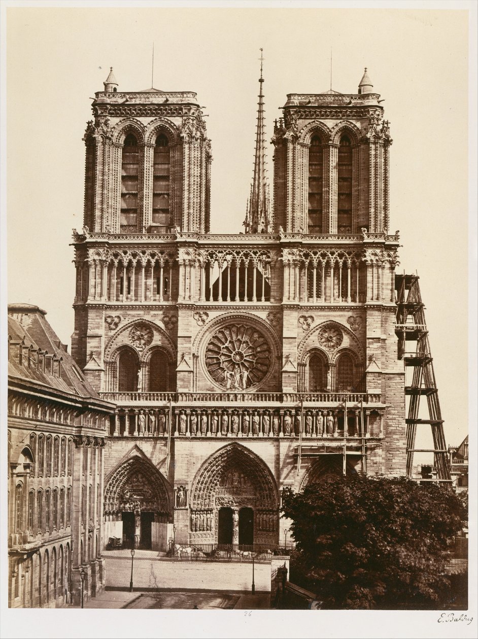 Notre-Dame (façade) by Édouard Baldus