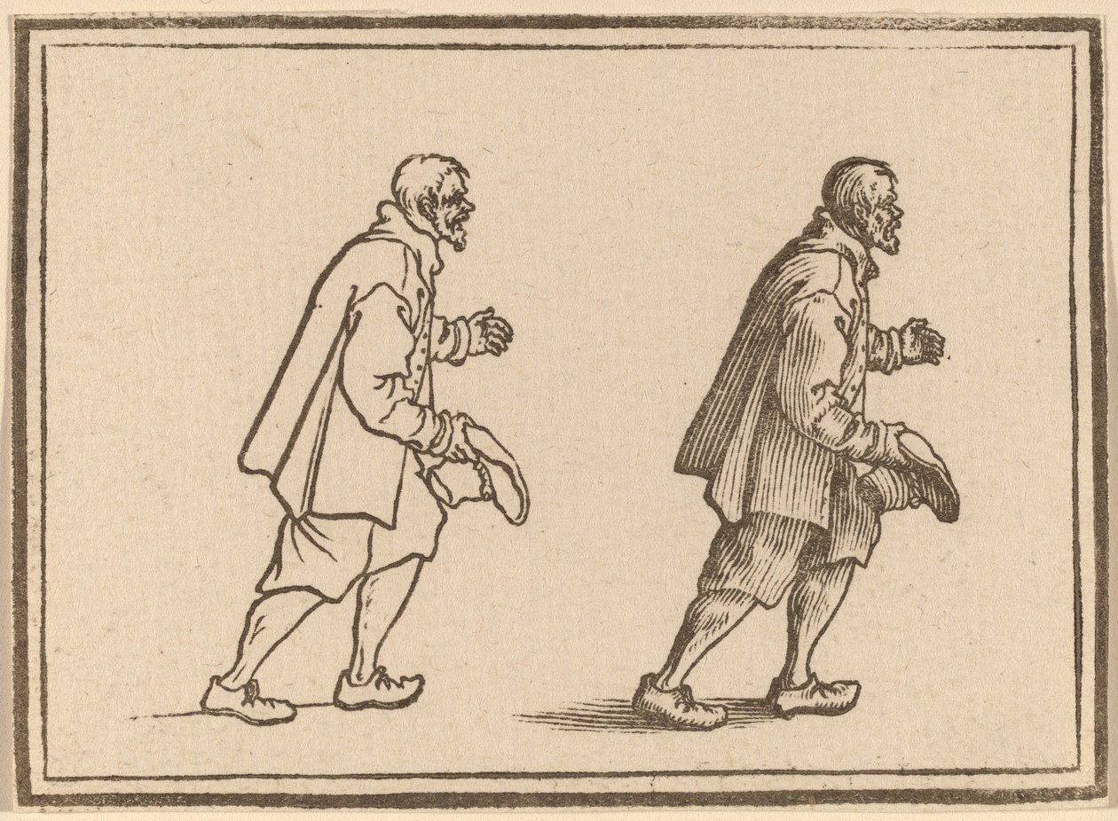 Peasant with Hat in Hand by Edouard Eckman after Jacques Callot