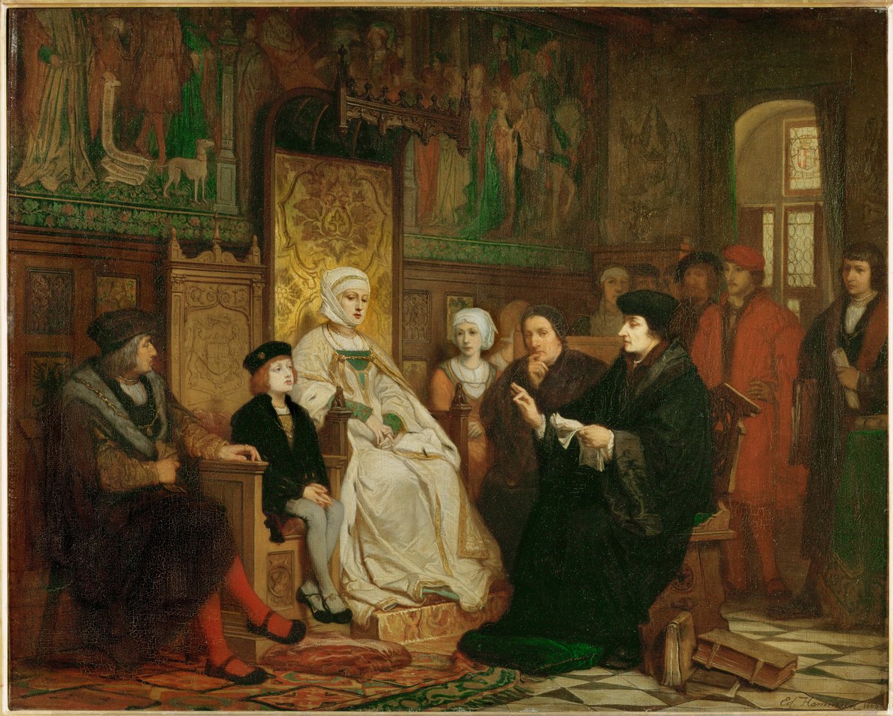 Childhood of Charles V, Reading of Erasmus by Edouard Jean Conrad Hamman