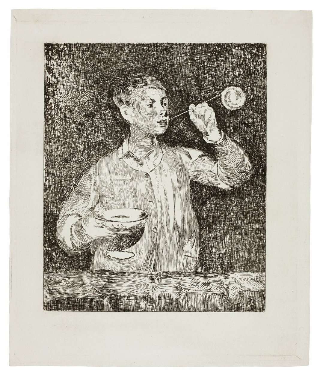 Boy Blowing Soap Bubbles by Édouard Manet