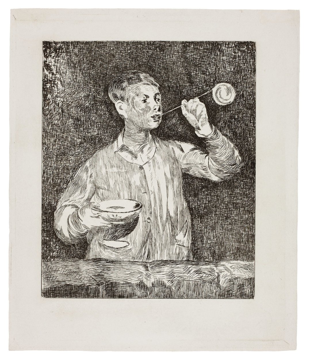 Boy Blowing Soap Bubbles by Édouard Manet