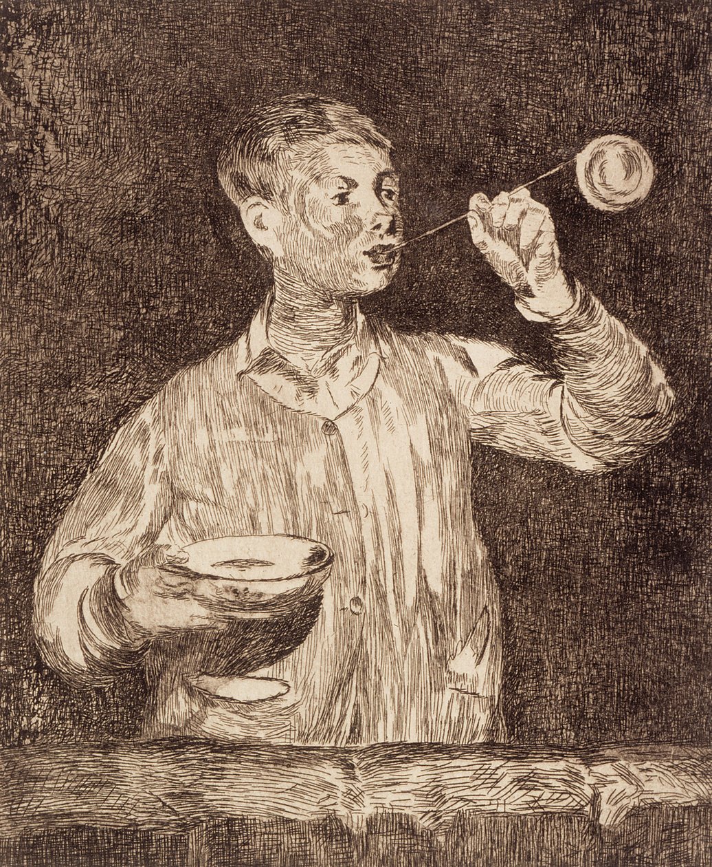 Boy Blowing Soap Bubbles by Édouard Manet