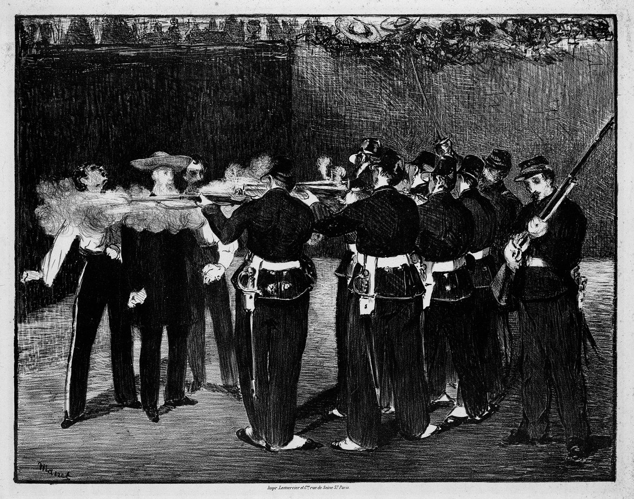 Execution of Emperor Maximilian of Mexico by Édouard Manet