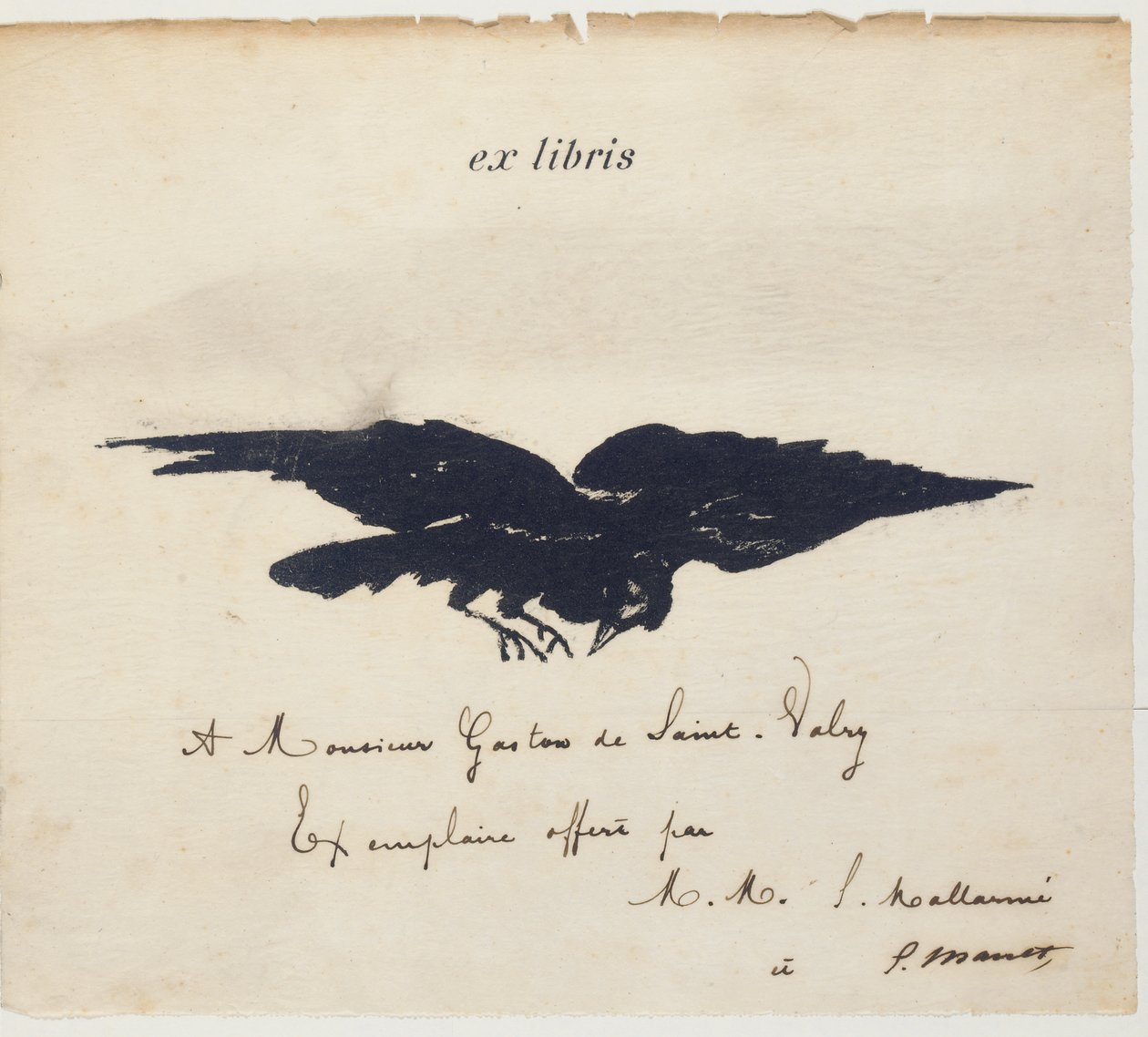 Ex-libris Lithographed by Edouard Manet to Illustrate: Edgar Allen Poe ...