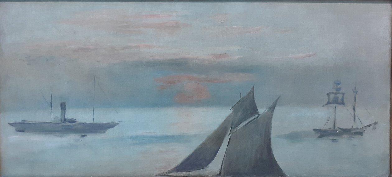 Boats at Sea, Sunset by Édouard Manet