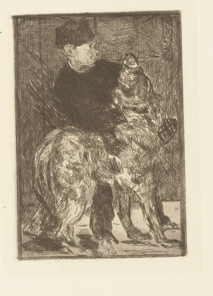 Boy Playing with Dog by Édouard Manet