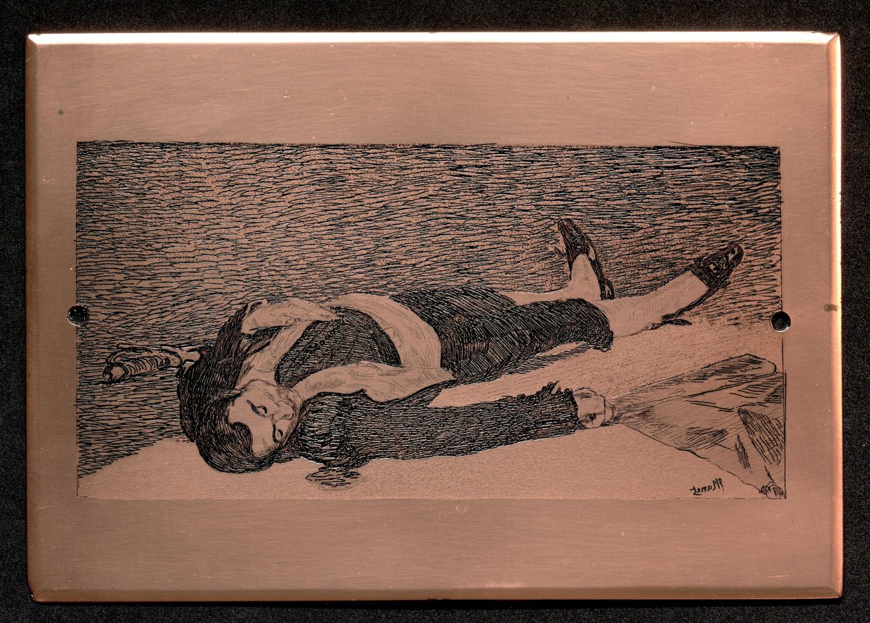 The Dead Bullfighter: Engraved Plate by Édouard Manet