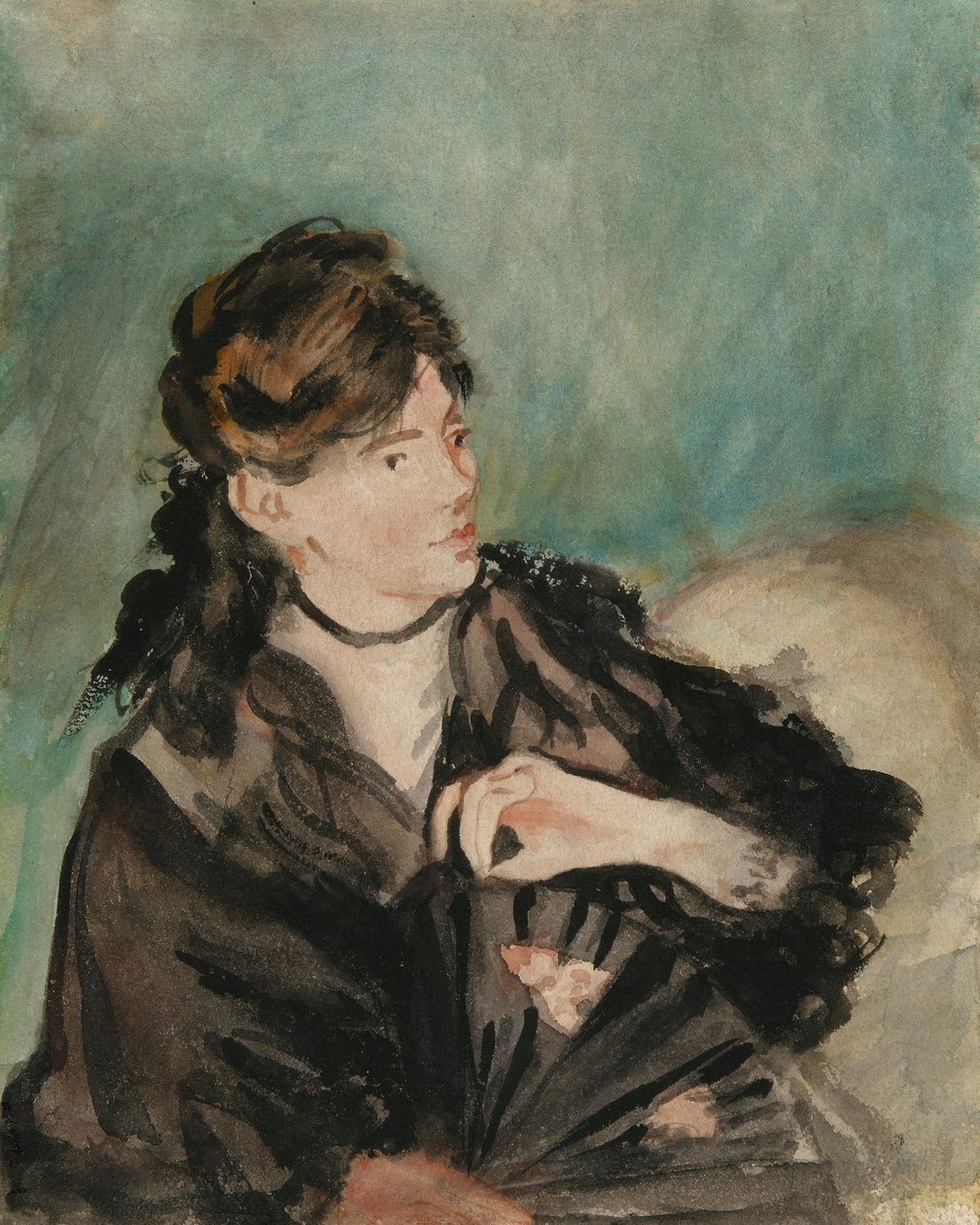 Portrait of Berthe Morisot with a Fan by Édouard Manet