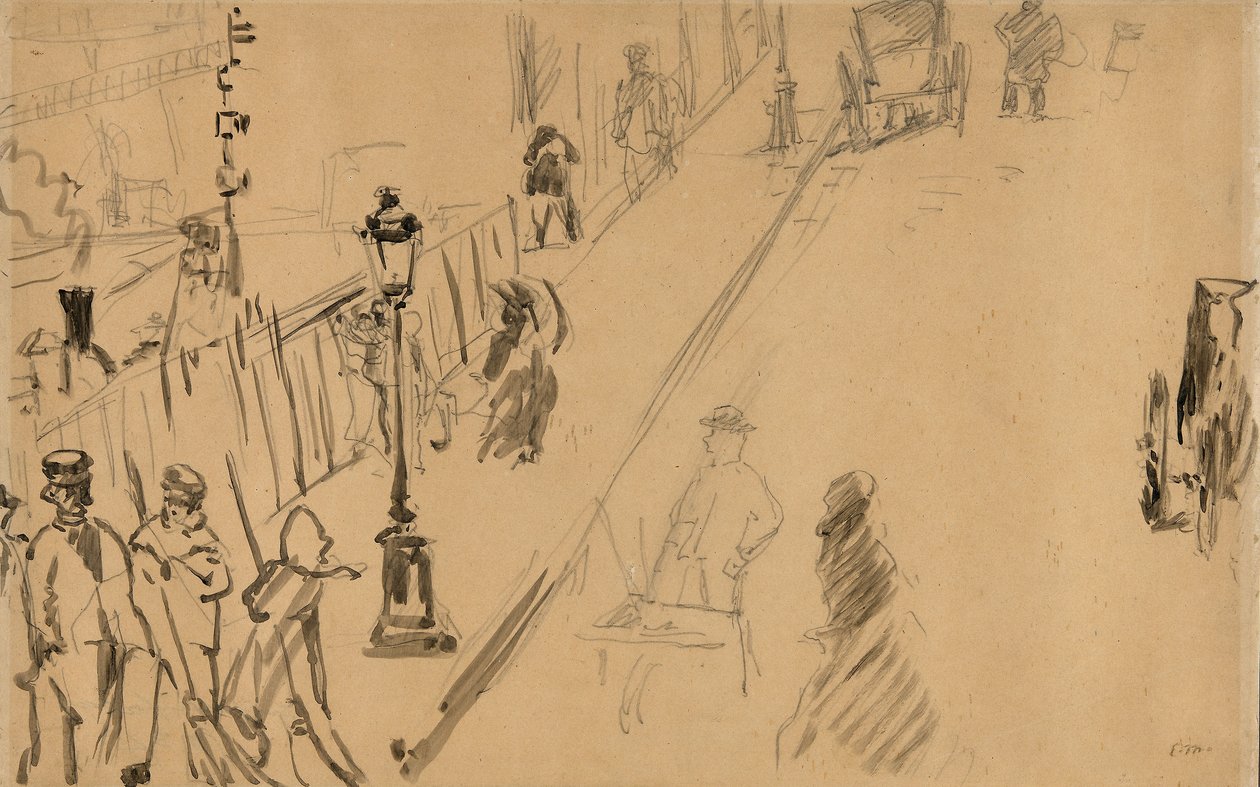 The Rue Mosnier with Gas Lamp, 1878 by Édouard Manet