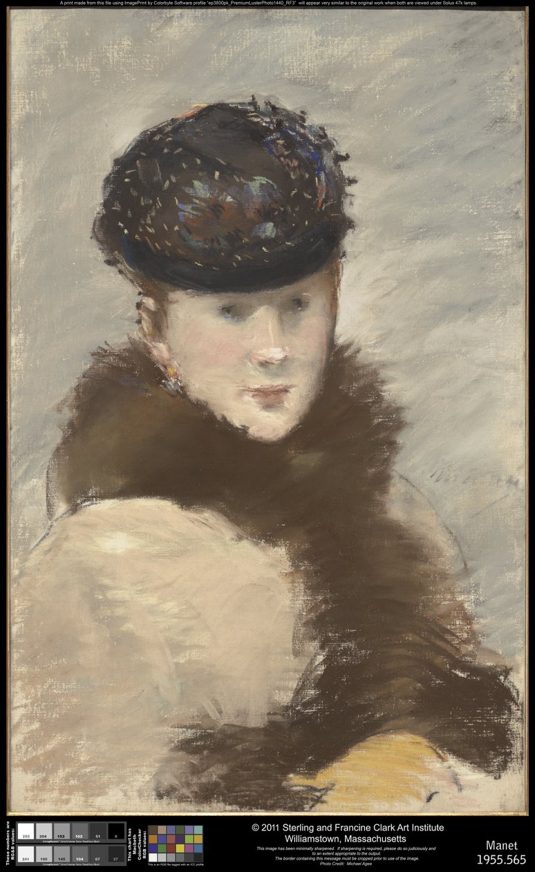 Mery Laurent Wearing a Small Toque by Édouard Manet