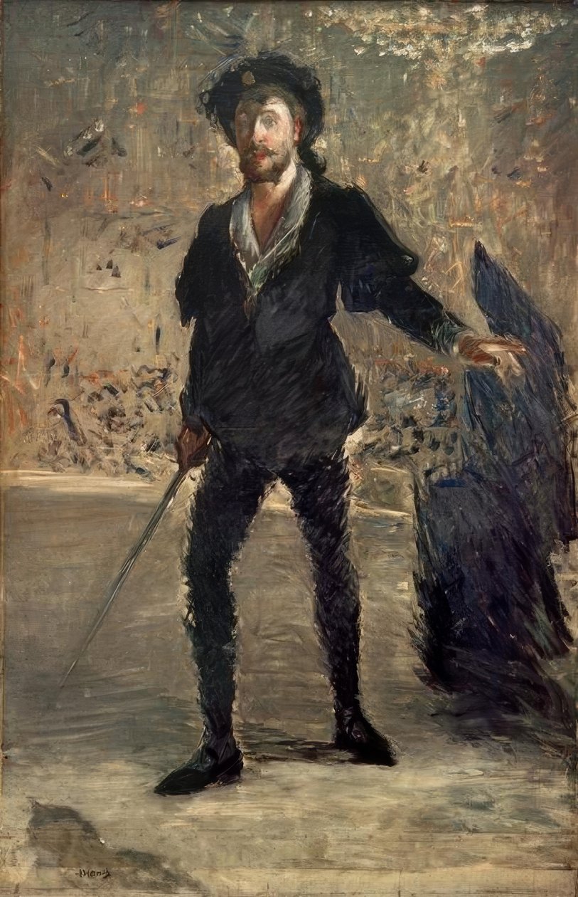 Portrait of Faure in the Role of Hamlet by Édouard Manet