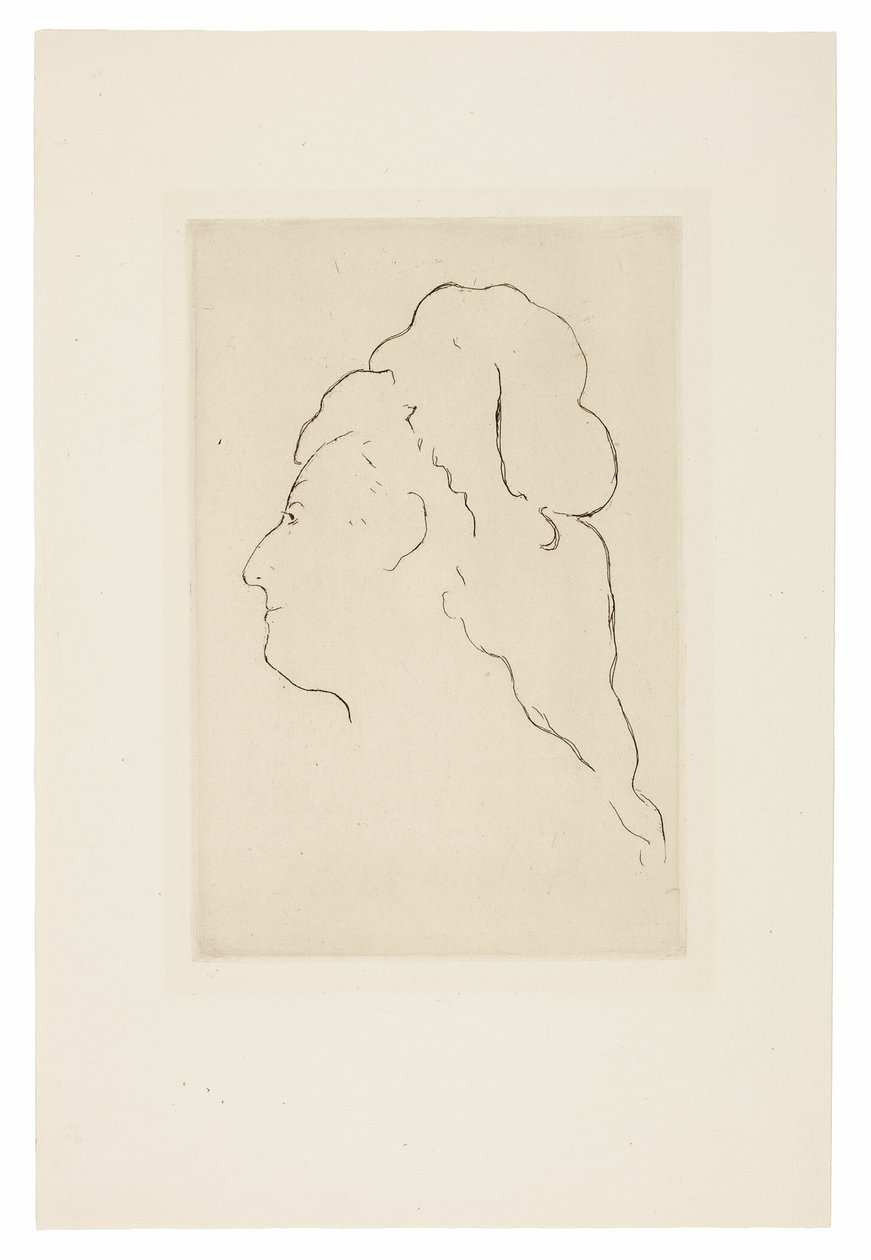 Profile of Eva Gonzales, Turned to the Left by Édouard Manet