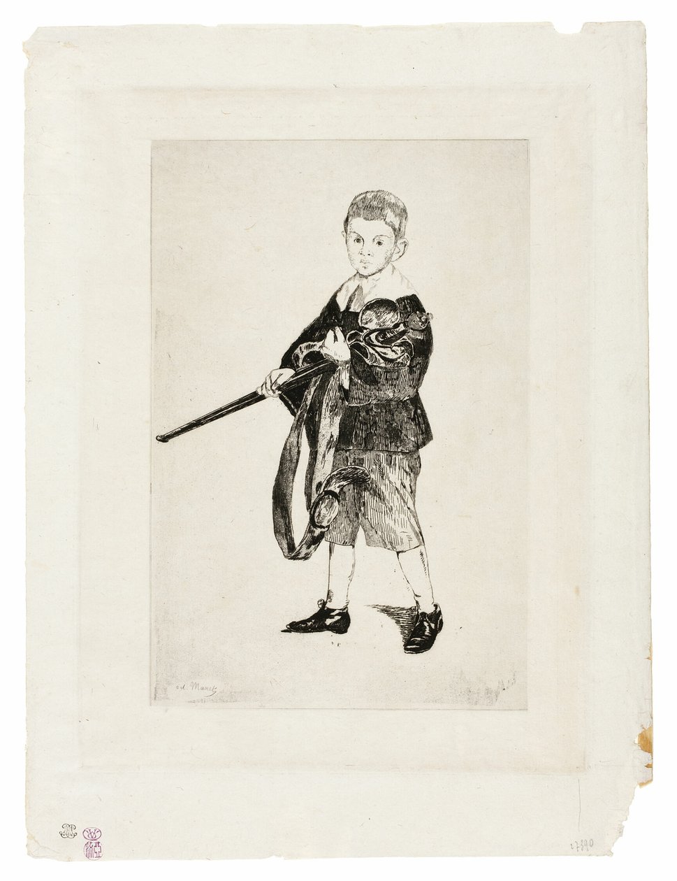The Boy with a Sword, Turned to the Left III by Édouard Manet