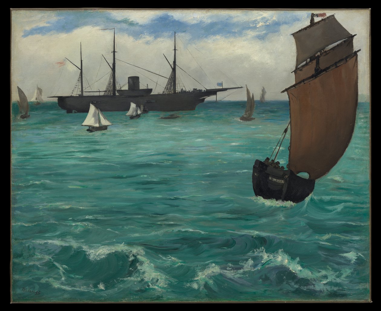 The "Kearsarge" at Boulogne by Édouard Manet