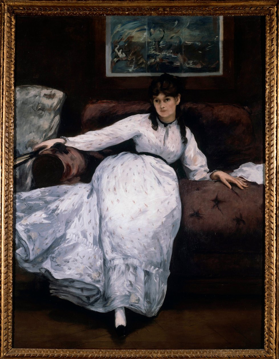 The Rest (Portrait of the Woman Painter Berthe Morisot on a Couch) by Édouard Manet