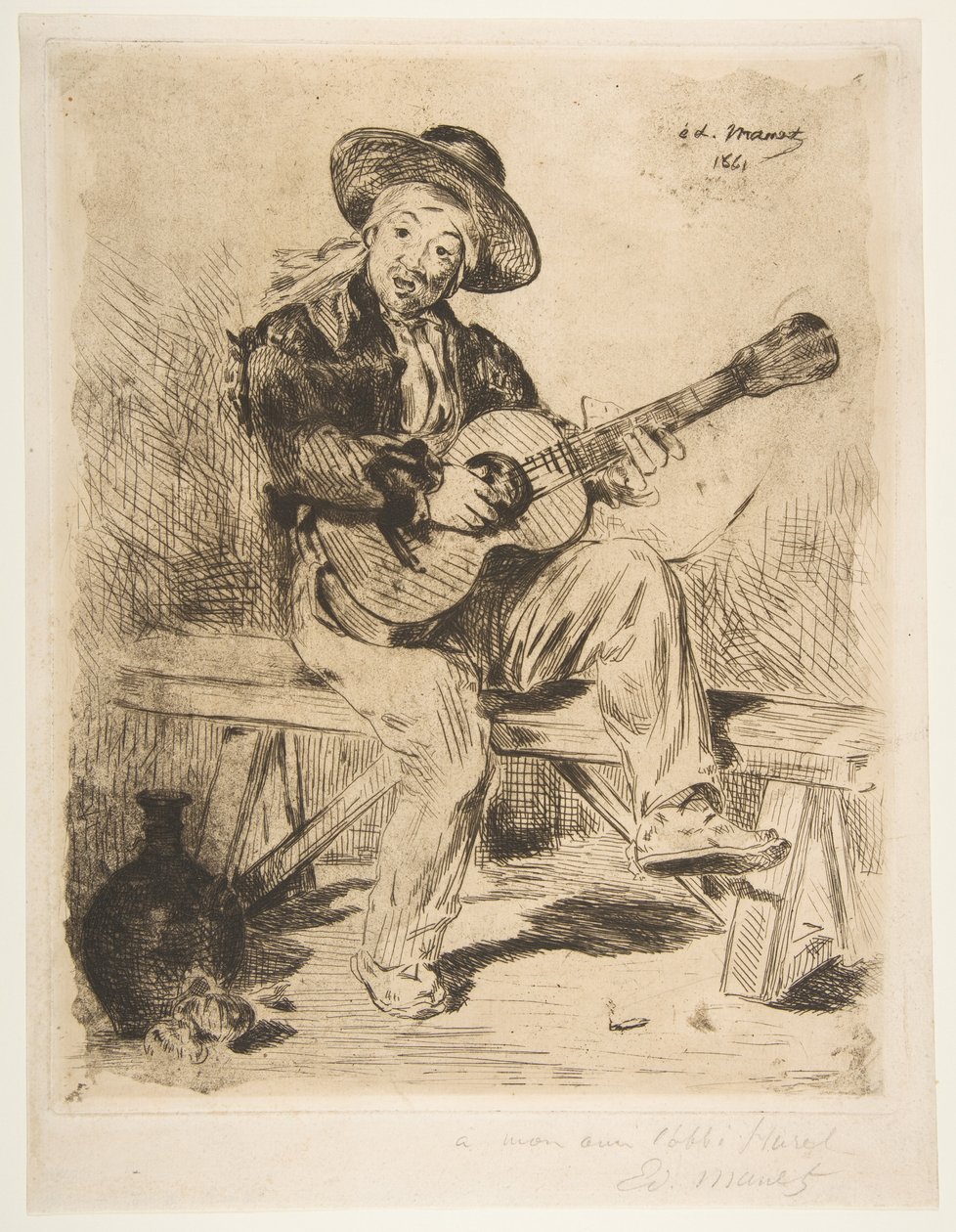 The Spanish Singer by Édouard Manet