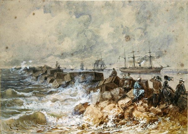 The Suez Canal, from a Souvenir Album Commemorating the Voyage of ...