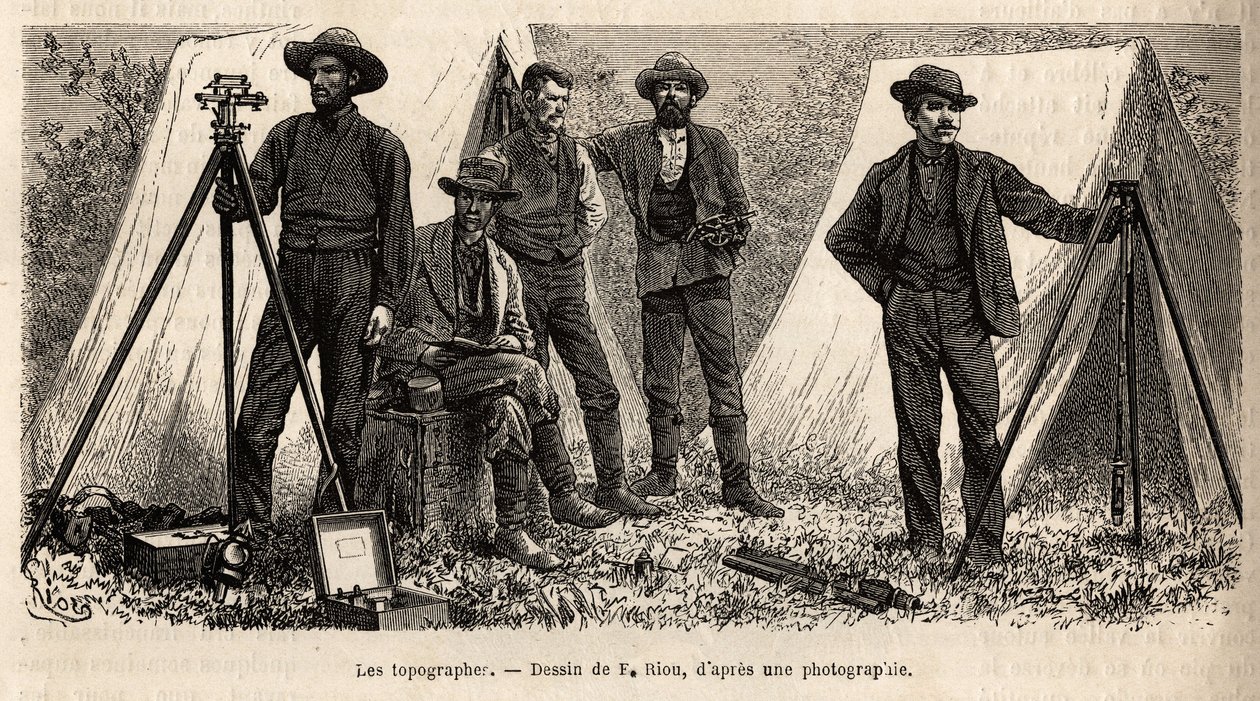 The Team of Topographers of the American Geological Mission by Edouard Riou