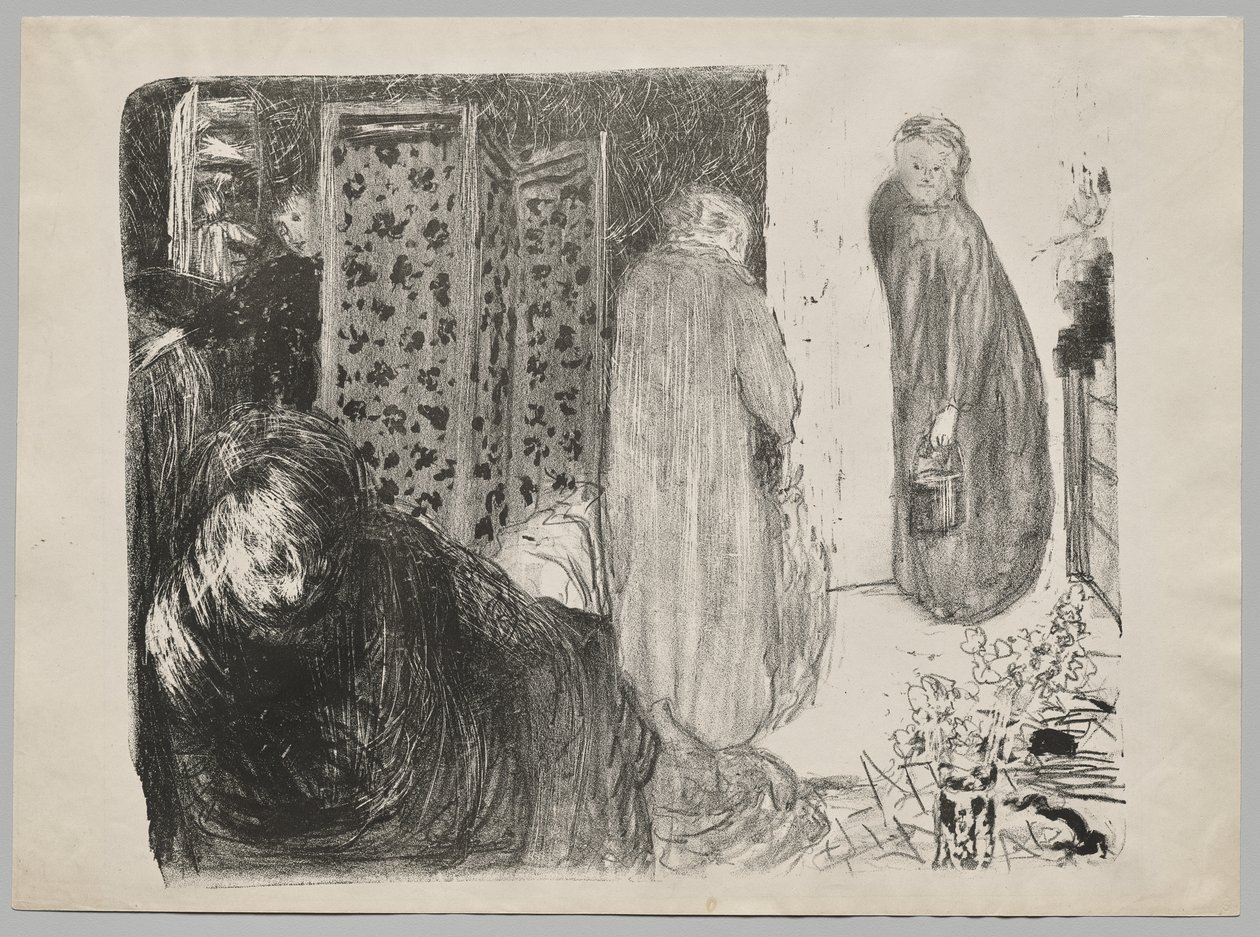 Interior with a Screen by Edouard Vuillard