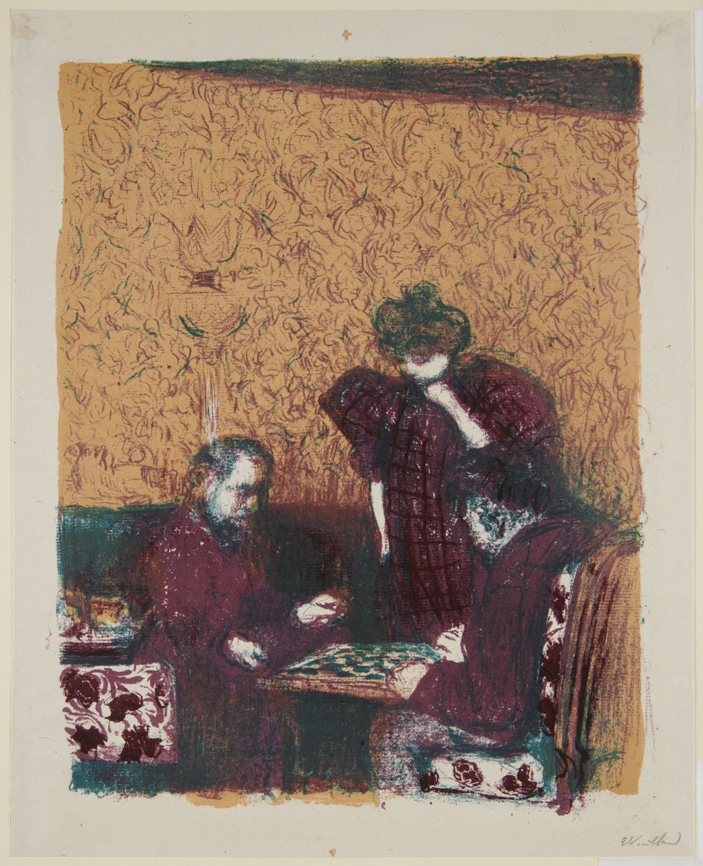 Landscapes and Interiors: The Game of Checkers by Edouard Vuillard