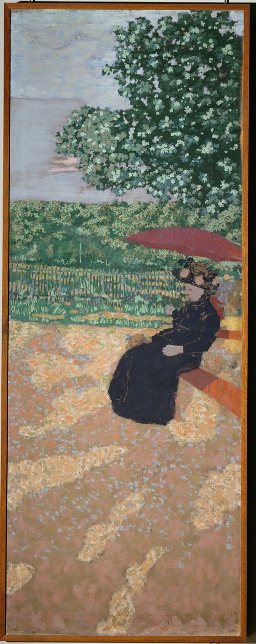 Park in Paris: Lady in Black by Edouard Vuillard