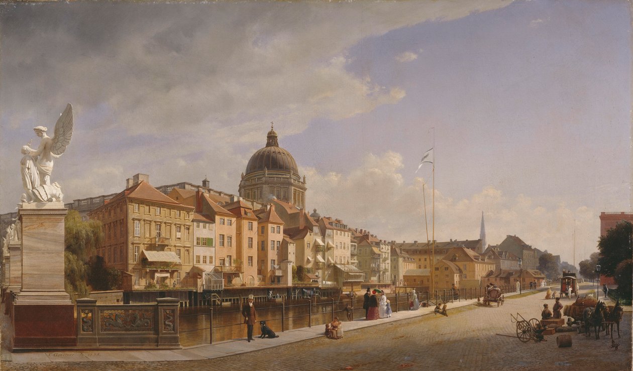 View of the Rear of the Houses at the Castle Freedom by Eduard Gaertner