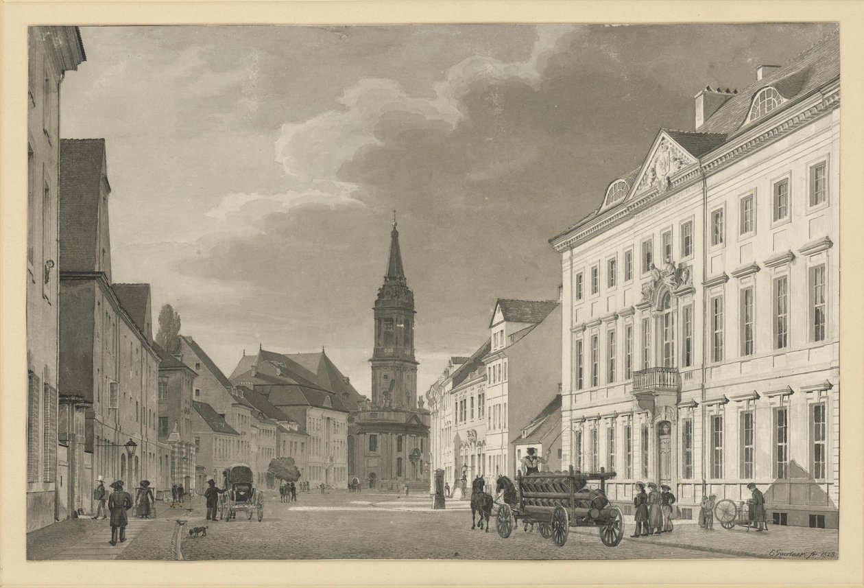 The Klosterstrasse with Parochial Church in Berlin by Eduard Gaertner