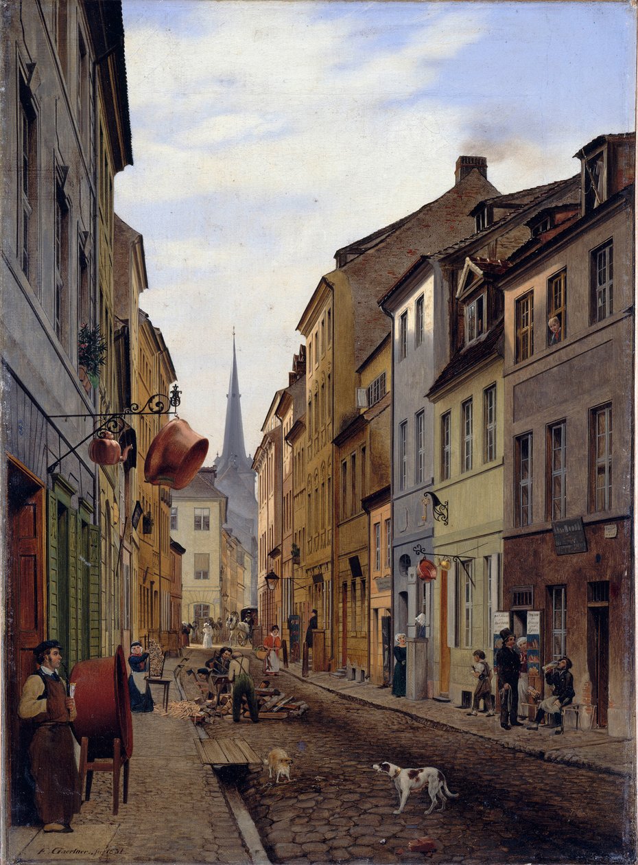 The Parochial Street by Eduard Gaertner