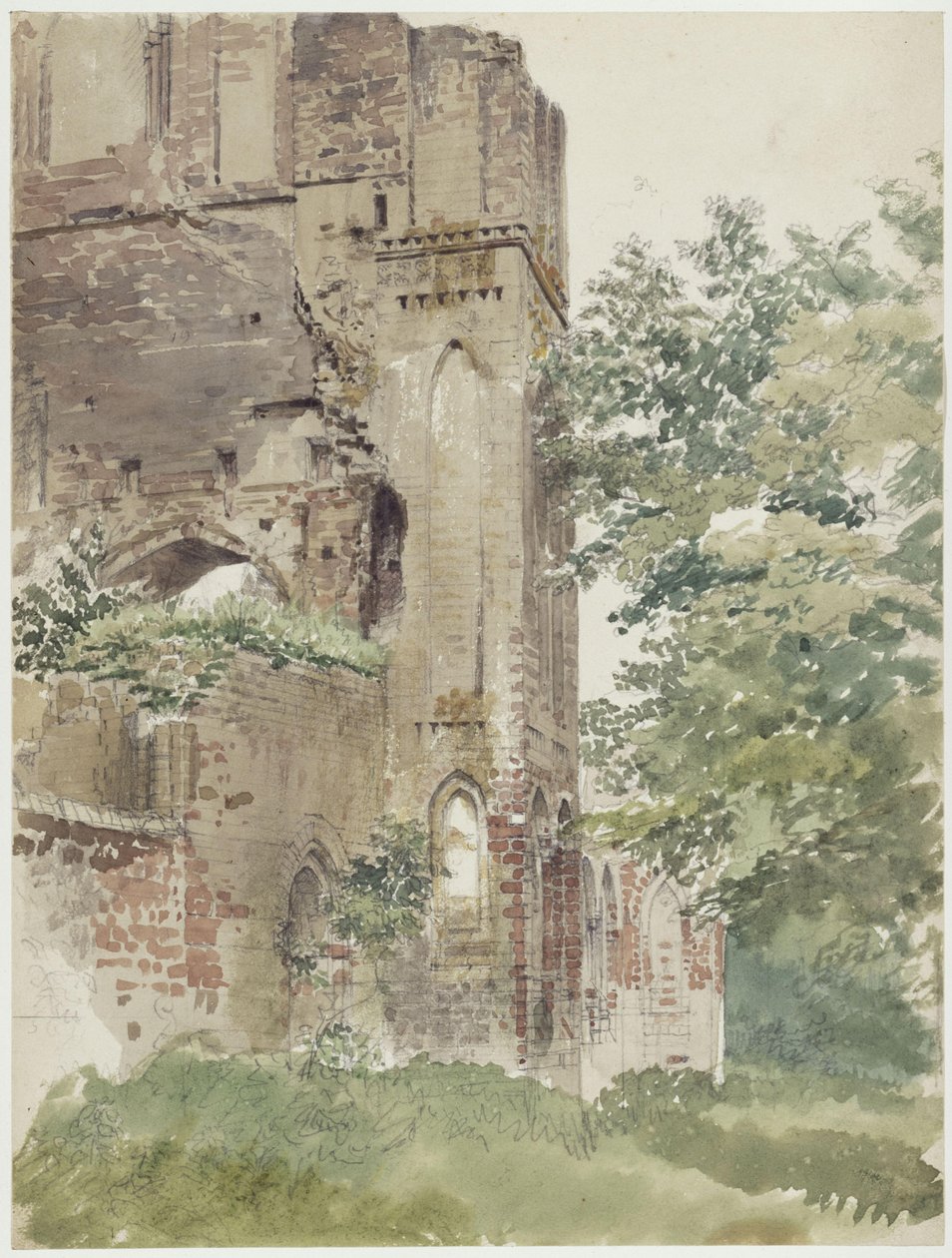 Lehnin Monastery with a Portal by Eduard Gaertner
